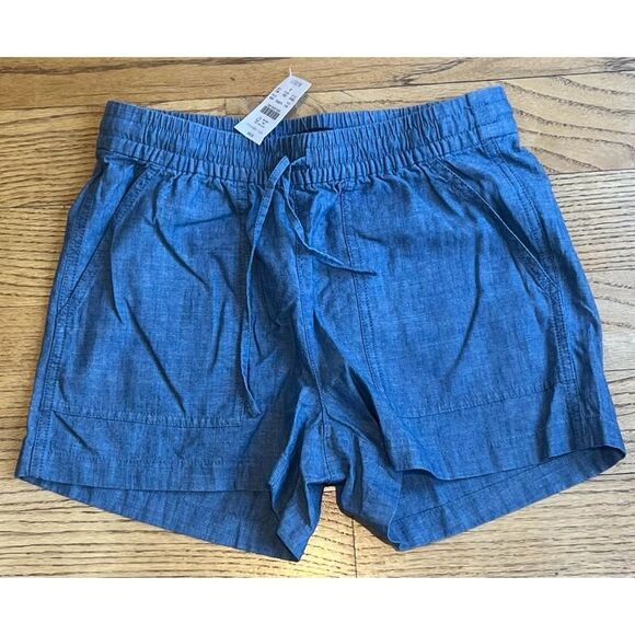 J.Crew Factory Women's Cotton Chambray Drawstring Short NWT Size XXS - Picture 5 of 9